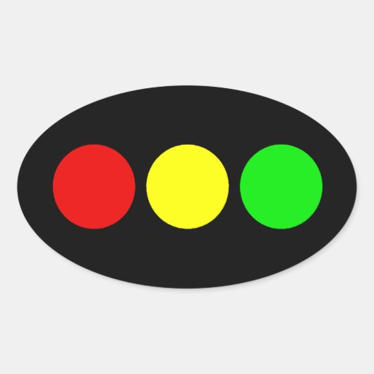 横信号 楕円形シール (正面)