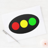 横信号 楕円形シール (封筒)