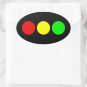 横信号 楕円形シール (バッグ)