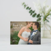 横写真 | 書道 結婚感謝 インビテーションポストカード (スタンド正面)