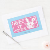 横向きに噛む 長方形シール (封筒)