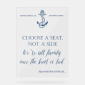 横向きに坐れ航海のば結婚れ アクリルサイン (正面)