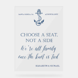 横向きに坐れ航海のば結婚れ アクリルサイン