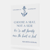 横向きに坐れ航海のば結婚れ アクリルサイン (傾斜)