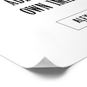 横向きのサイン ポスター (角)