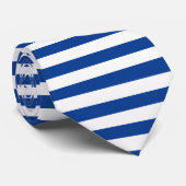 横向きの青ストライプ色の（小） ネクタイ (ロール)