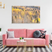 横向きイエローオレンジアラスカ秋のキャンバス印刷 キャンバスプリント (インサイチュ (リビング))