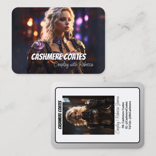 横向きコスカード | カスタムコスプレ取引カード 名刺 (正面/裏面)