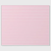 横向きストライプのピンクと白 ラッピングペーパー (フラット)