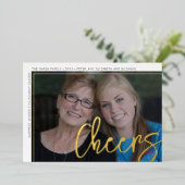 横向きフォトグリーンシェブロン巨大スクリプト応援 箔シーズンカード (立ち正面)