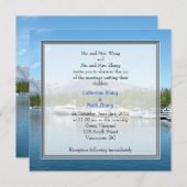 横向きフォト結婚式招待状。グランドテトン 招待状 (正面/裏面)
