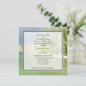 横向きフォト結婚式招待状。グランドテトン 招待状 (スタンド正面)