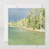 横向きフォト結婚式招待状。グランドテトン 招待状 (裏面)