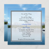 横向きフォト結婚式招待状。グランドテトン 招待状 (正面/裏面)