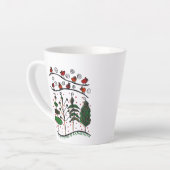 横向きラテマグ(ドードル – 手書き) カフェラテマグ (左アングル)