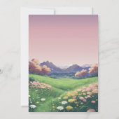 横向きワイルドフラワー結婚ズ 招待状 (裏面)