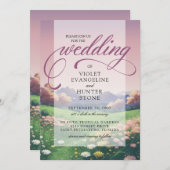 横向きワイルドフラワー結婚ズ 招待状 (正面/裏面)