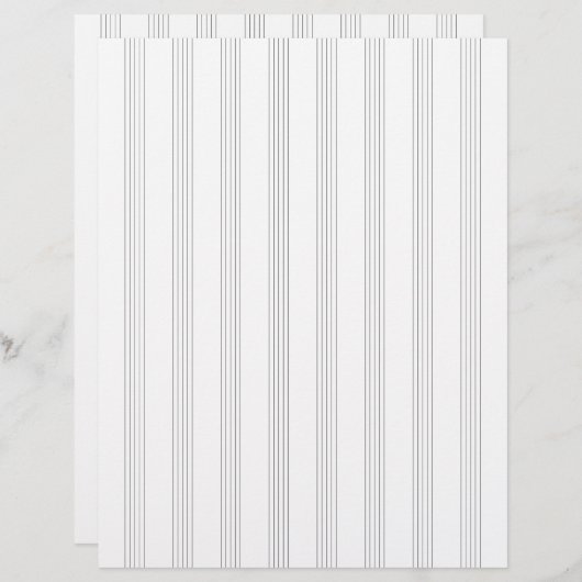 横向き両面の音楽の原稿スタッフ紙 レターヘッド (正面/裏面)