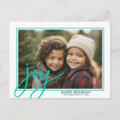 横向き写真 – 大きなJoyスクリプト白縁ど- シーズンポストカード (正面)