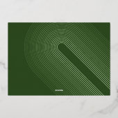 横向き写真 – Arch Green – 巨大なスクリプト応援 箔シーズンカード (裏面)