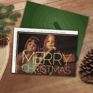 横向き写真 – Arch Green Huge Chemristmas 箔シーズンカード