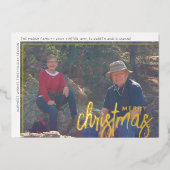 横向き写真 – MCMアーチグリーンメリークリスマス 箔シーズンカード (正面)