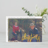 横向き写真 – MCMアーチグリーンメリークリスマス 箔シーズンカード (立ち正面)