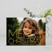 横向き写真 – MCMパターン – メリークリスマス 箔シーズンカード (立ち正面)