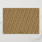 横向き写真 – MCMパターン – メリークリスマス 箔シーズンカード (裏面)