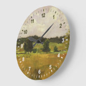 横向き勉強 ラージ壁時計 (傾斜)