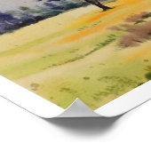 横向き水絵を描色 ポスター (角)