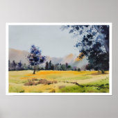 横向き水絵を描色 ポスター (正面)