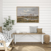 横向き油オンヴィンテージ素晴らしアート。油 ポスター