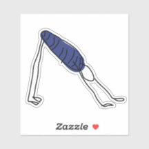 横向き犬の下にヨガを練習するスティックスフィギュア