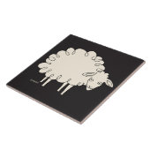 横向き羊セラミックタイル タイル (側面)