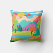 横向き自然ビュースロー枕 クッション (裏面)