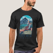 横向き自然絵画の Tシャツ (正面)