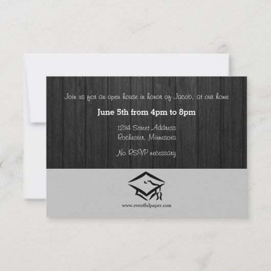 横向き黒木写真- 3x5グラード発表 招待状 (裏面)