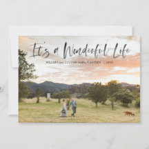 横向き すばらしい人生 写真いっぱいクリスマスカード