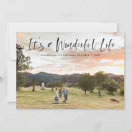 横向き すばらしい人生 写真いっぱいクリスマスカード シーズンカード