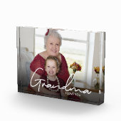 横向カスタムき写真大好きおばあちゃん フォトブロック (右)