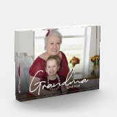 横向カスタムき写真大好きおばあちゃん フォトブロック (左)