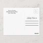 横向カスタムき卒業写真ありがとう ポストカード (裏面)