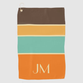 横向カラフルきスタイル線 ゴルフタオル