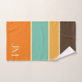 横向カラフルきスタイル線 バスタオルセット (ハンドタオル)