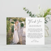 横向ミニマルモダンき結婚の写真 サンキューカード (スタンド正面)