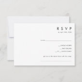 横向モダンミニマルき曲リクエストRSVPカード 出欠カード (正面)