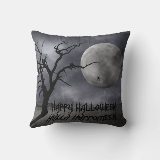 横向不気味きハロウィーン クッション (裏面)