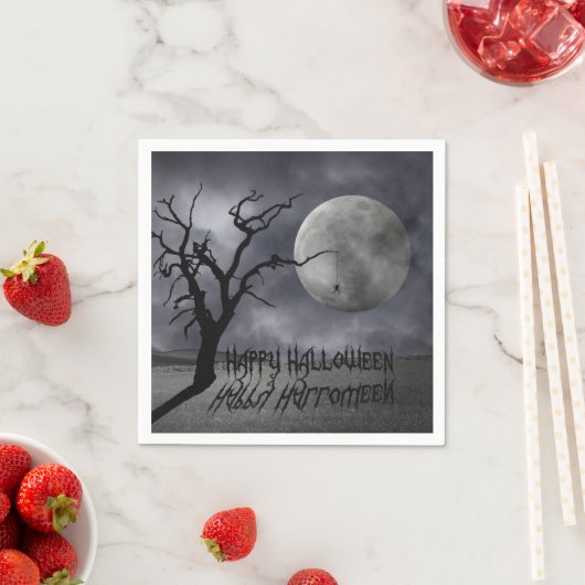 横向不気味きハロウィーン スタンダードカクテルナプキン (インサイチュ)