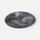 横向不気味きハロウィーン ペーパープレート (アングル)